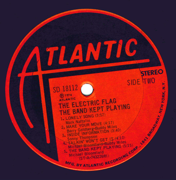 The Electric Flag - The Band Kept Playing | Atlantic (SD 18112) - 4