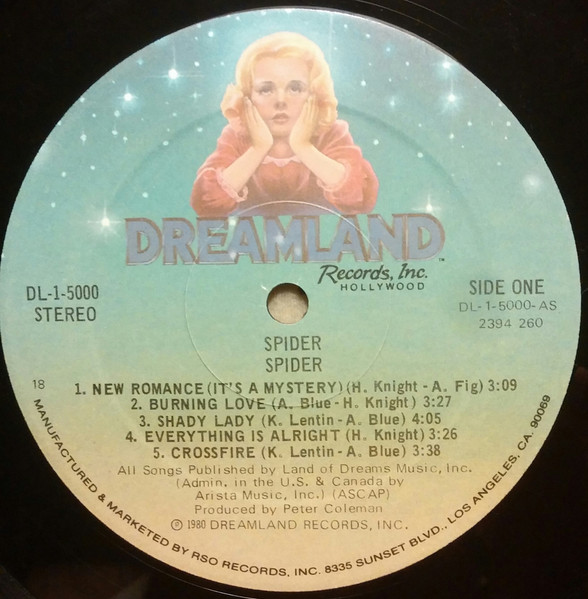 Spider - Spider | Dreamland Records, Inc. (DL-1-5000) - 3 Spider - Spider | Dreamland Records, Inc. (DL-1-5000) - 3