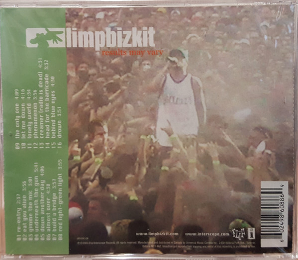Limp Bizkit - Results May Vary | Interscope Records (B000123510) - 3 Limp Bizkit - Results May Vary | Interscope Records (B000123510) - 3