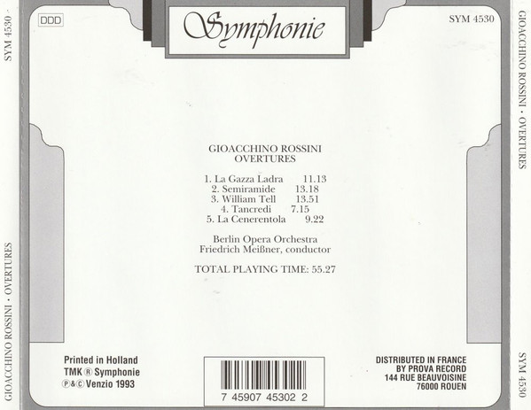 Gioacchino Rossini - Overtures | Symphonie (SYM 4530) - 2