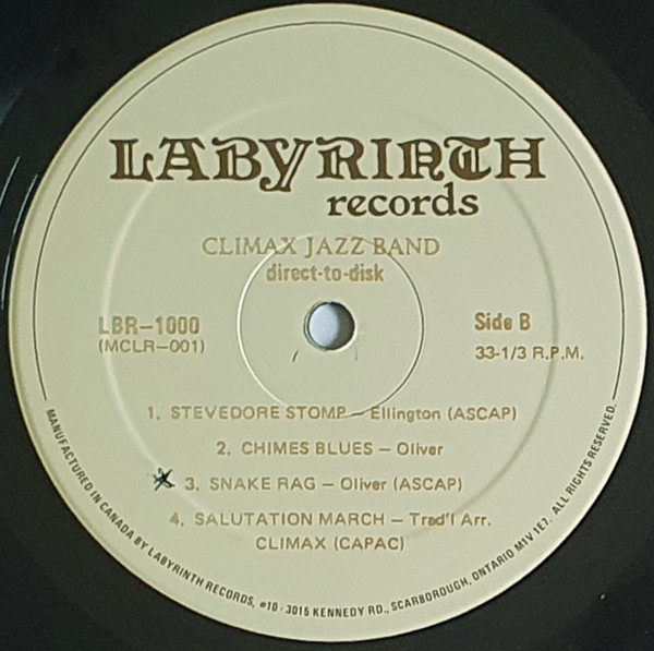 Climax Jazz Band - Direct To Disk | Labyrinth Records (LBR-1000) - 3 Climax Jazz Band - Direct To Disk | Labyrinth Records (LBR-1000) - 3