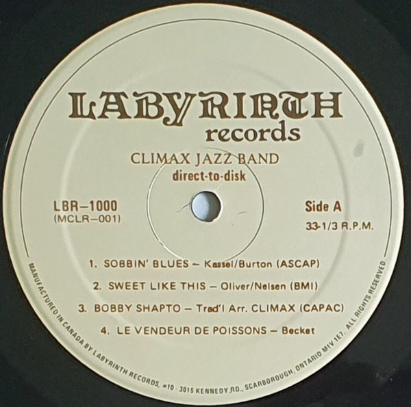 Climax Jazz Band - Direct To Disk | Labyrinth Records (LBR-1000) - 4 Climax Jazz Band - Direct To Disk | Labyrinth Records (LBR-1000) - 4