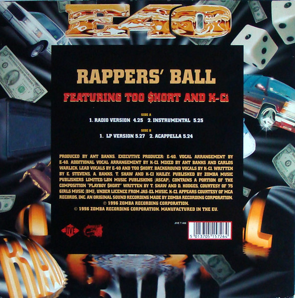 E-40 Featuring K-Ci & Too Short - Rappers' Ball | Jive (JIVE T 408) - 2