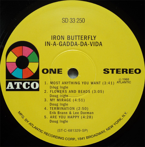 Iron Butterfly - In-A-Gadda-Da-Vida | ATCO Records (SD 33-250) - 2 Iron Butterfly - In-A-Gadda-Da-Vida | ATCO Records (SD 33-250) - 2