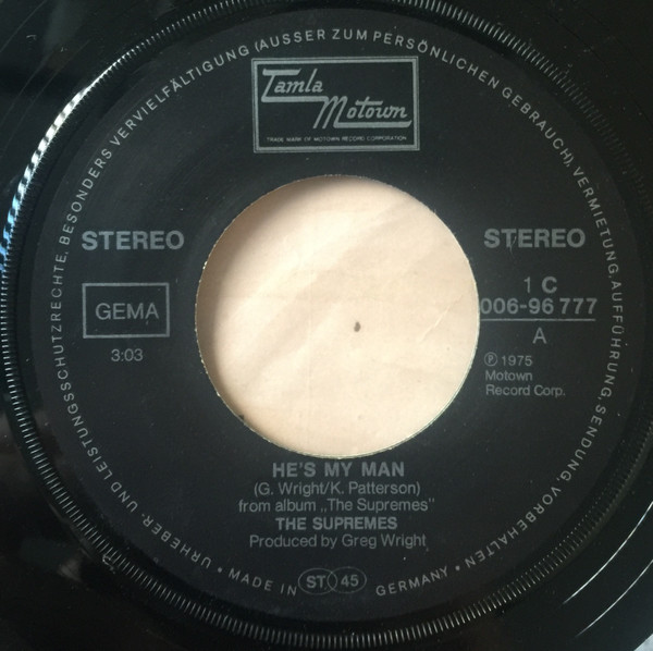The Supremes - He's My Man | Tamla Motown (1C 006-96 777) - 3 The Supremes - He's My Man | Tamla Motown (1C 006-96 777) - 3