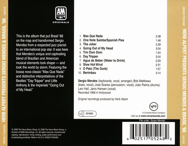 Herb Alpert Presents Sérgio Mendes & Brasil '66 - Herb Alpert Presents Sergio Mendes & Brasil '66 | Verve Records (0602517052482) - 2 Herb Alpert Presents Sérgio Mendes & Brasil '66 - Herb Alpert Presents Sergio Mendes & Brasil '66 | Verve Records (0602517052482) - 2