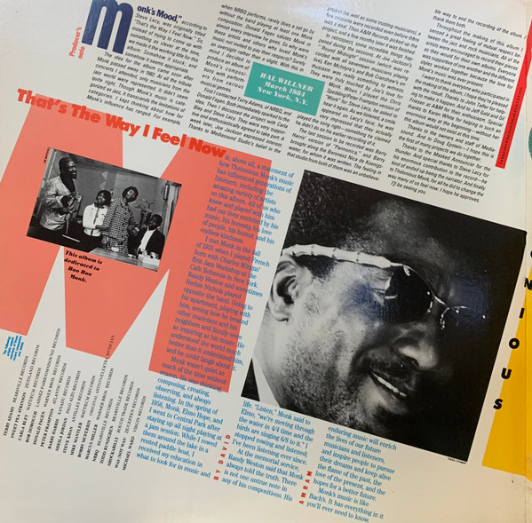 Various - That's The Way I Feel Now - A Tribute To Thelonious Monk | A&M Records (SP-6600) - 2 Various - That's The Way I Feel Now - A Tribute To Thelonious Monk | A&M Records (SP-6600) - 2