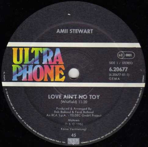 Amii Stewart - Love Ain't No Toy | Ultraphone (6.20677) - 2