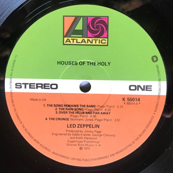 Led Zeppelin - Houses Of The Holy | Atlantic (K 50014) - 4 Led Zeppelin - Houses Of The Holy | Atlantic (K 50014) - 4