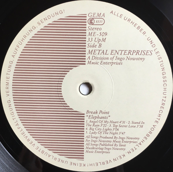 Break Point - Elephant's | Metal Enterprises (ME-509) - 4