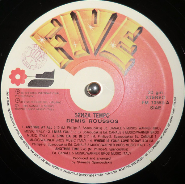Demis Roussos - Senza Tempo | Five (FM 13553) - 3