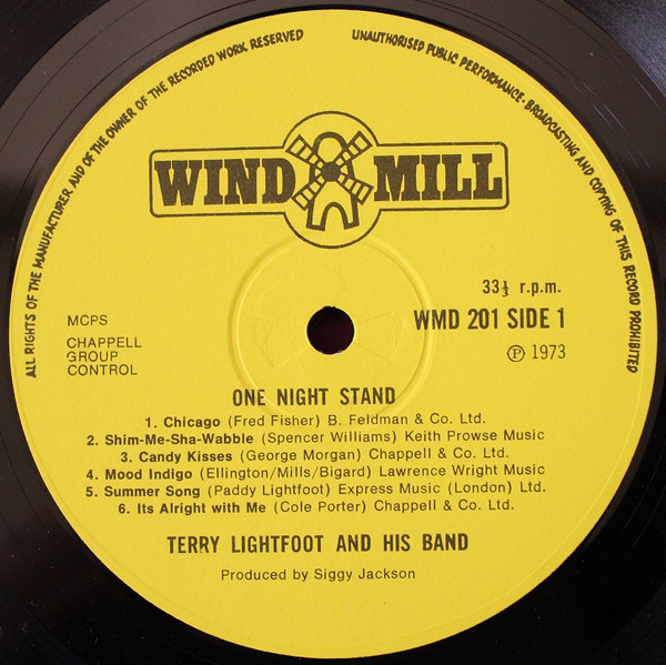 Terry Lightfoot And His Band - One Night Stand | Windmill (WMD 201) - 3