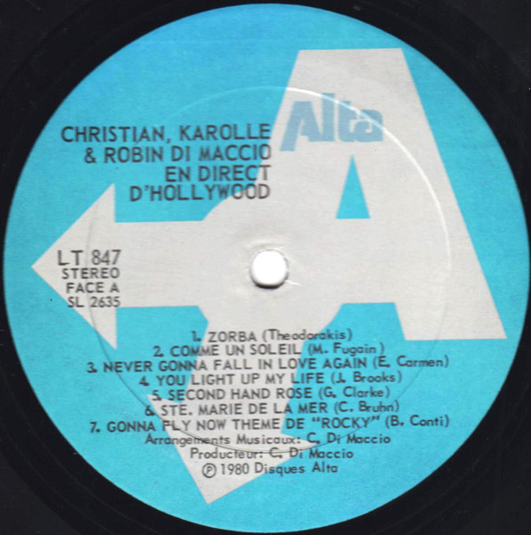 Christian Di-Maccio , Karolle Di-Maccio & Robin Di-Maccio - Christian, Karolle & Robin En Direct D'Hollywood | Alta (LT 847) - 3