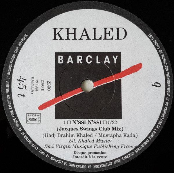 Khaled - N'ssi N'ssi | Barclay (2390) - 2