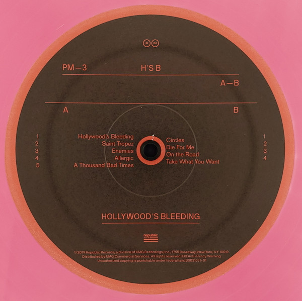 Post Malone - Hollywood's Bleeding | Republic Records (B0031631-01) - 3