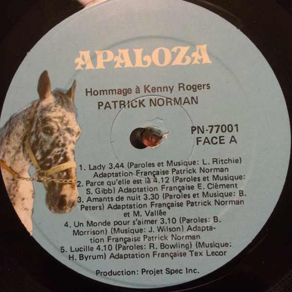 Patrick Norman - Hommage À Kenny Rogers [Vinyl] | Apaloza (PN-77001) - 3