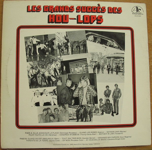 Les Hou-Lops - Les Grands Succès Des Hou-Lops [Vinyl] | Les Archives du Disque Québécois (AQ-21023) - 2