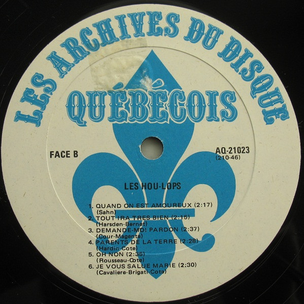 Les Hou-Lops - Les Grands Succès Des Hou-Lops [Vinyl] | Les Archives du Disque Québécois (AQ-21023) - 4