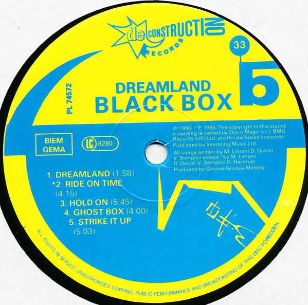 Black Box - Dreamland | Deconstruction (PL 74572) - 4