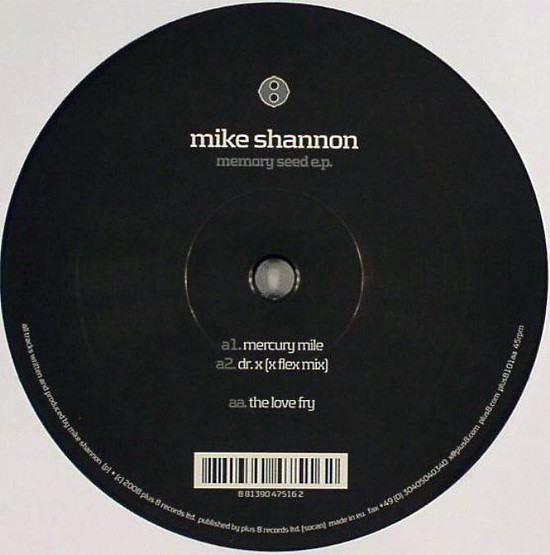 Mike Shannon - Memory Seed E.P. | Plus 8 Records (PLUS8101)