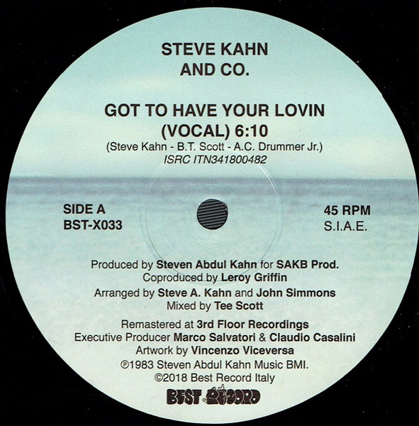 Steve Kahn And Co. - Got To Have Your Lovin | Best Record Italy (BST-X033) - 2 Steve Kahn And Co. - Got To Have Your Lovin | Best Record Italy (BST-X033) - 2