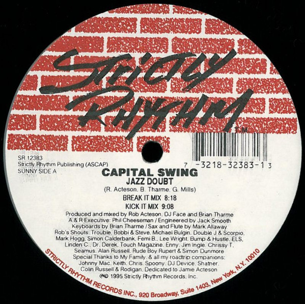 Capital Swing - Jazz Doubt / 2B | Strictly Rhythm (SR12383)