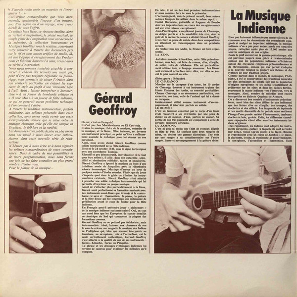 Gérard Geoffroy - Kena Et Flutes Indiennes | Daphy (69 502) - 3 Gérard Geoffroy - Kena Et Flutes Indiennes | Daphy (69 502) - 3