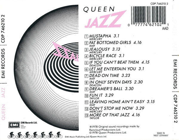 Queen - Jazz | EMI (CDP 7 46210 2) - 2