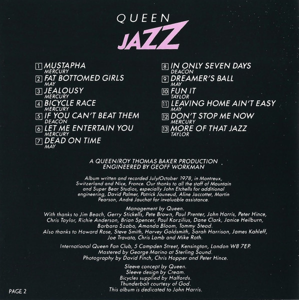 Queen - Jazz | EMI (CDP 7 46210 2) - 4