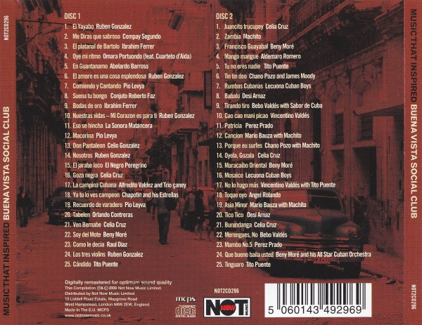 Various - Music That Inspired Buena Vista Social Club | Not Now Music (NOT2CD296) - 2