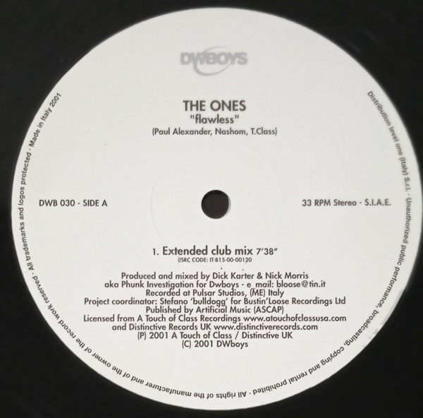 The Ones - Flawless | DWBoys (DWB 030) - 3