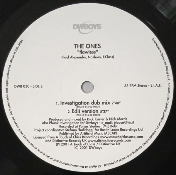 The Ones - Flawless | DWBoys (DWB 030) - 4