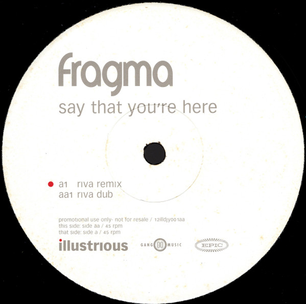 Fragma - Say That You're Here | Illustrious (12illdjy001) - main