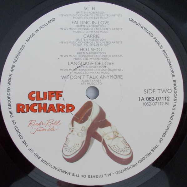 Cliff Richard - Rock 'N' Roll Juvenile | EMI (1A 062-07112) - 4