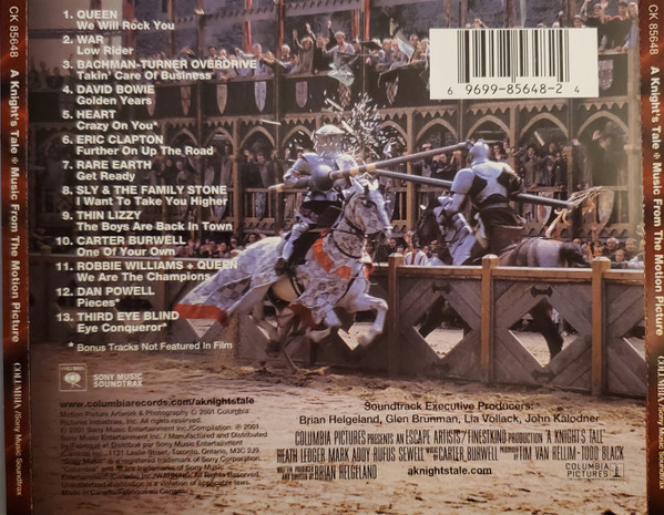 Various - A Knight's Tale (Music From The Motion Picture) | Columbia (CK 85648) - 2