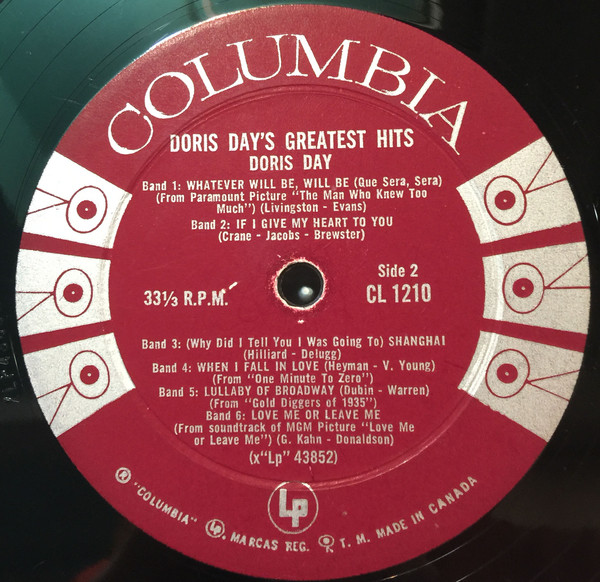 Doris Day - Doris Day's Greatest Hits | Columbia (CL 1210) - 4
