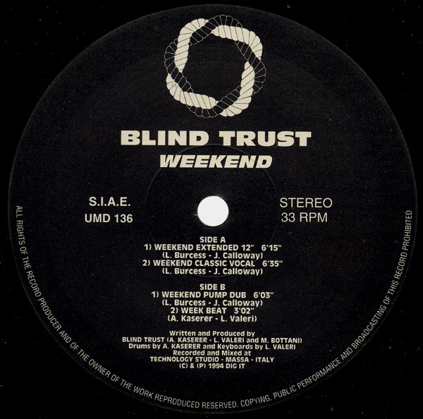 Blind Trust - Weekend | Underground Music Department (UMD) (UMD 136)