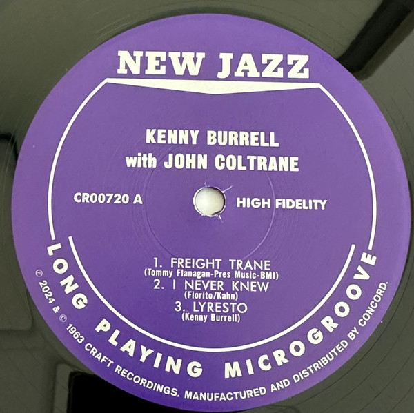 Kenny Burrell  &  John Coltrane - Kenny Burrell & John Coltrane (Original Jazz Classics - Mono) [Vinyl] | Craft Recordings (CR00720) - 3