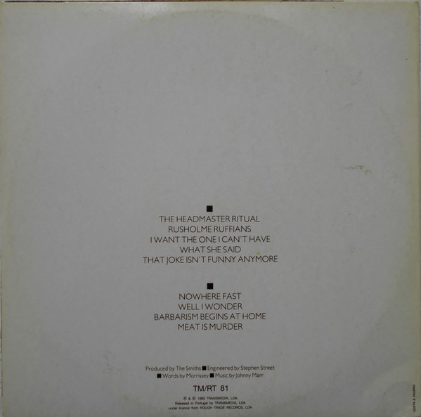 The Smiths - Meat Is Murder | Rough Trade (TM/RT 81) - 2