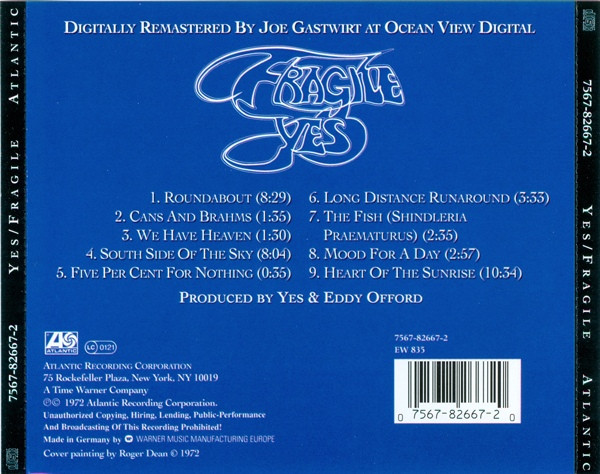 Yes - Fragile | Atlantic (7567-82667-2) - 2