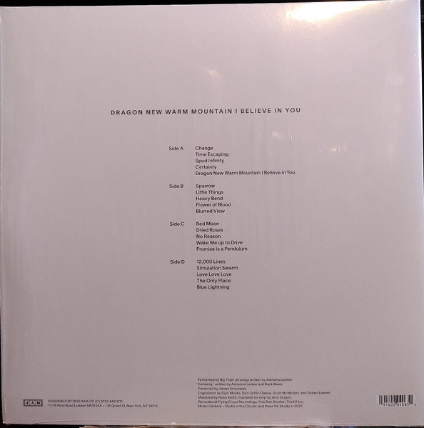 Big Thief - Dragon New Warm Mountain I Believe In You | 4AD (4AD0408LP) - 2 Big Thief - Dragon New Warm Mountain I Believe In You | 4AD (4AD0408LP) - 2