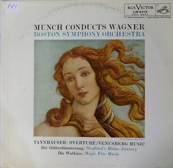 Richard Wagner , Boston Symphony Orchestra , Charles Munch - Music From Tannhäuser, Die Walküre And Die Götterdämmerung | RCA Victor (LM-2119) - main