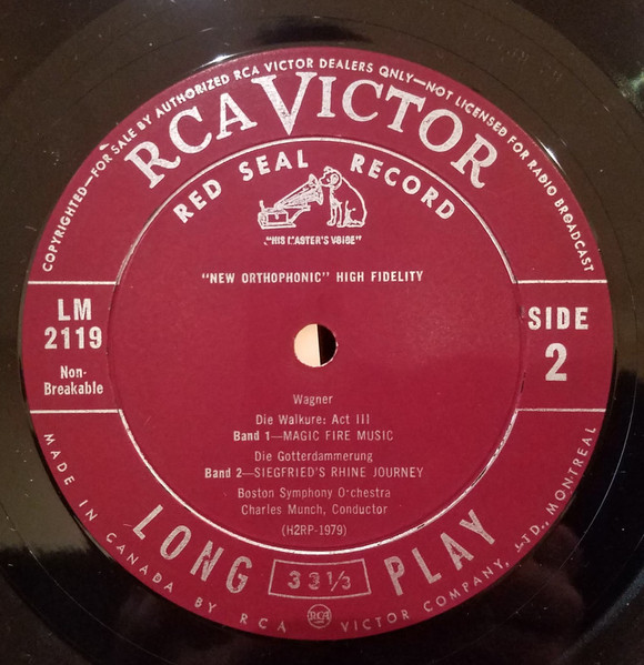 Richard Wagner , Boston Symphony Orchestra , Charles Munch - Music From Tannhäuser, Die Walküre And Die Götterdämmerung | RCA Victor (LM-2119) - 4