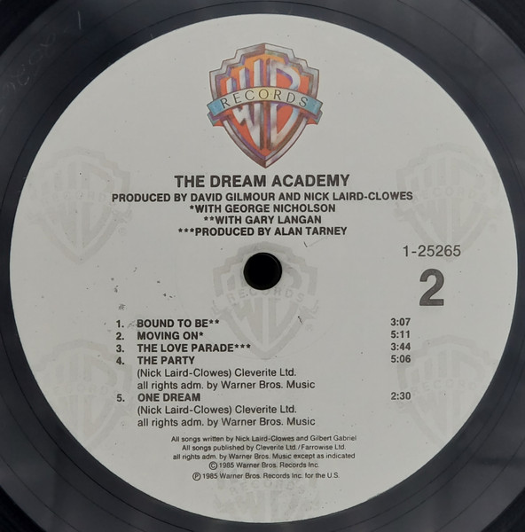 The Dream Academy - The Dream Academy | Warner Bros. Records (9 25265-1) - 4