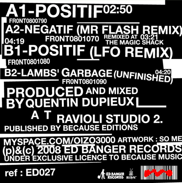 Mr. Oizo - Positif | Ed Banger Records (ED027) - 2