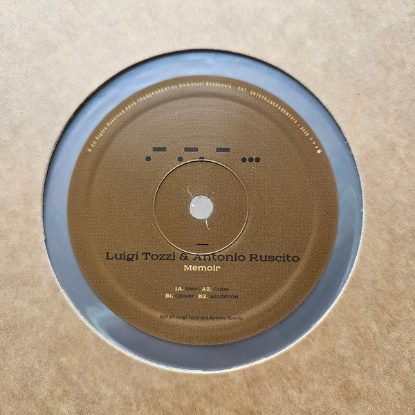Luigi Tozzi & Antonio Ruscito - Memoir | Arts (ARTSTRANSPARENT014)