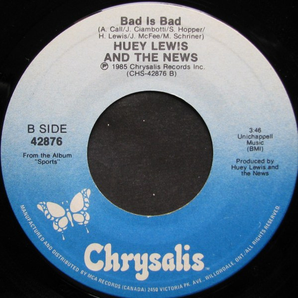 Huey Lewis & The News - The Power Of Love (7") [Vinyl] | Chrysalis (42876) - 4