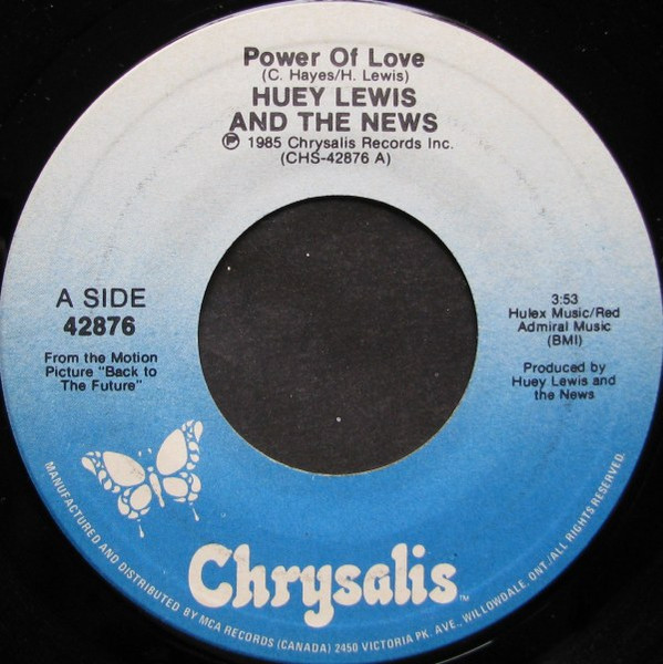 Huey Lewis & The News - The Power Of Love (7") [Vinyl] | Chrysalis (42876) - 3