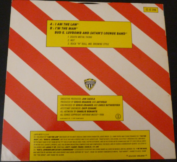 Anthrax - I Am The Law | Island Records (12 IS 316) - 2 Anthrax - I Am The Law | Island Records (12 IS 316) - 2
