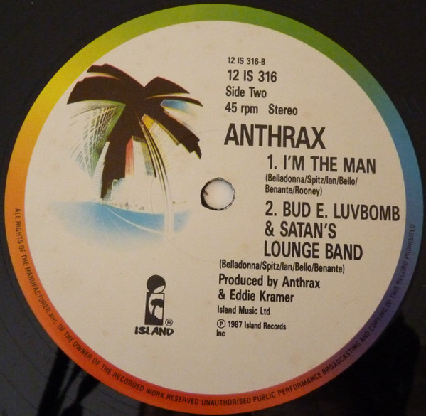 Anthrax - I Am The Law | Island Records (12 IS 316) - 4 Anthrax - I Am The Law | Island Records (12 IS 316) - 4